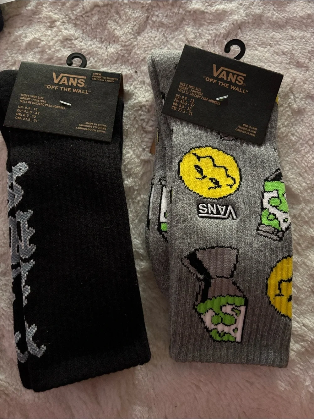 2 pairs men crew socks 9.5-13 nwt